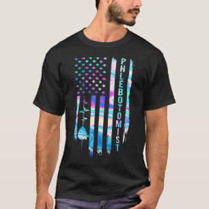 Camiseta Flebotomista do Coração de Sinalizador Americano I