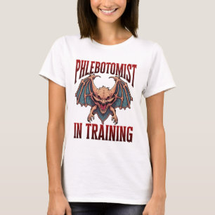 Camiseta Flebotomista em Treinamento Morcego Engraçado Estu