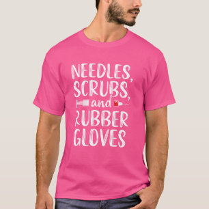 Camiseta Flebotomista Flebotomista Engraçado Agulha N