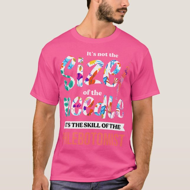 Camiseta Flebotomista Seringa Skill Phlebotomy Nurs Médicos (Frente)