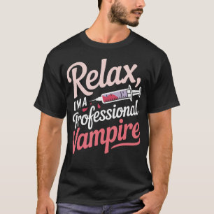 Camiseta Flebotomista Técnico de Coleta de Sangue Engraçado