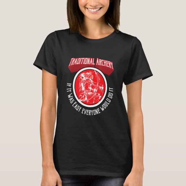 Camiseta Flecha de Caça com Arco e Citação de Tiro com Arco (Frente)