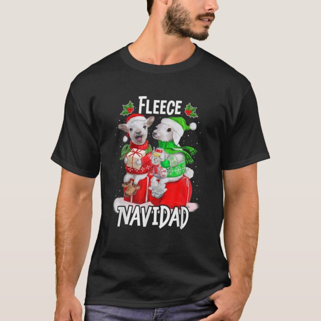 Camiseta Fleece Feliz Navidad Funny Bonito Boi Natal (Frente)