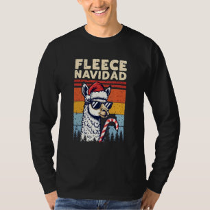 Camiseta Fleece Navidad Funny Christmas Llama