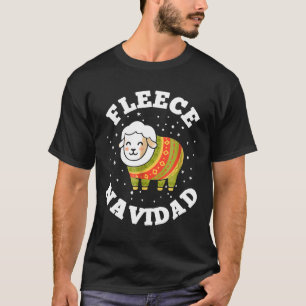 Camiseta Fleece Navidad! Lã Ovelha Engraçada