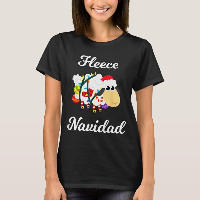 Camiseta Fleece Navidad Shirt Funny Feliz Mexican Christmas (Frente)
