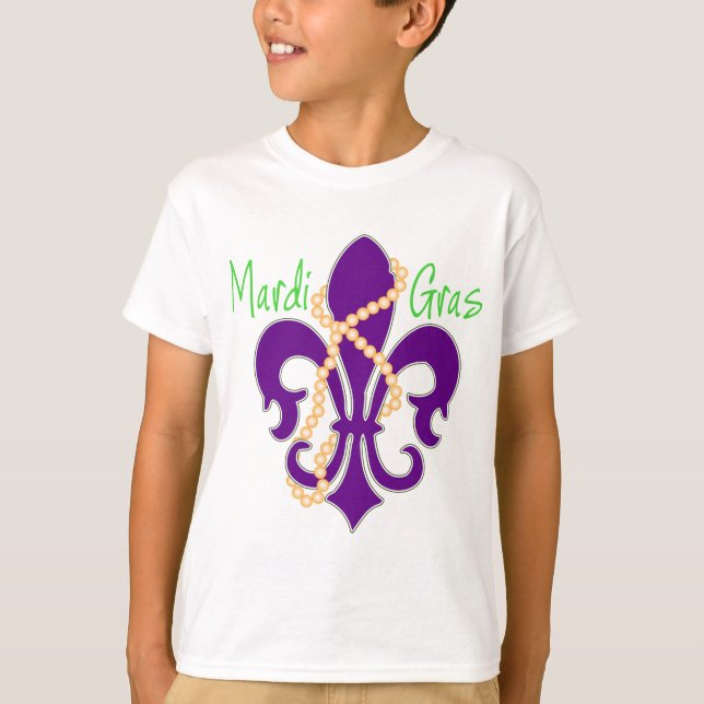 Camiseta Fleur De Lis com miçangas (Frente)