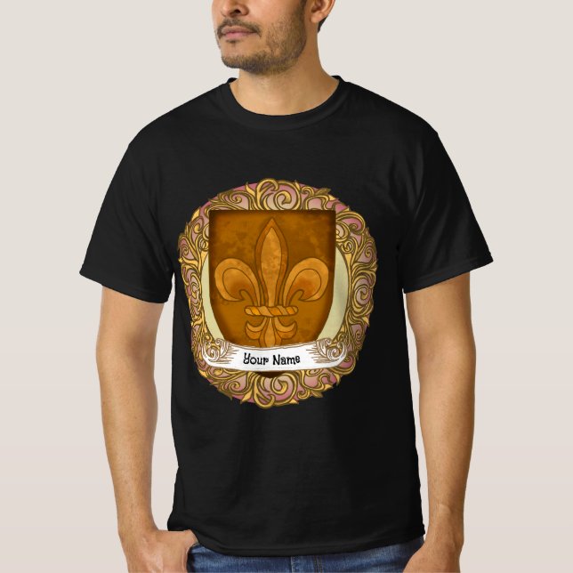 Camiseta Fleur De Lis Family Crest Surname (Frente)