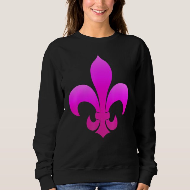 Camiseta Fleur De Lis Glitter Efeito Mardi Gras 3 (Frente)