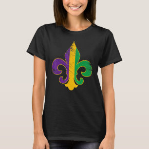 Camiseta Fleur De Lis Glitter Efeito Mardi Gras 4