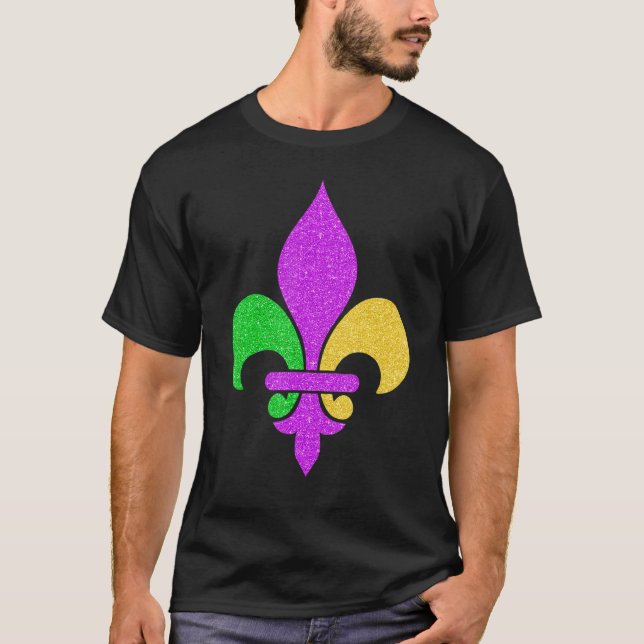 Camiseta Fleur De Lis Mardi Gras 2023 Adult Men Women Boys  (Frente)