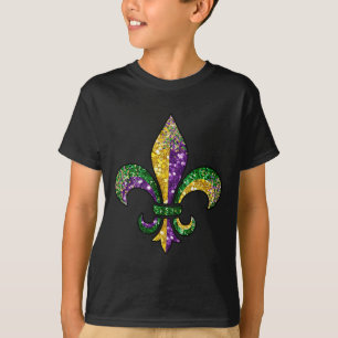 Camiseta Fleur De Lis Mardi Gras Símbolo Louisiana Nova Orl