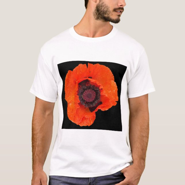 Camiseta fleur de pavot après la pluie (Frente)