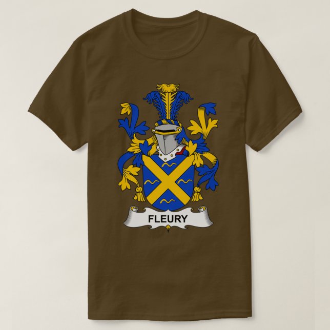 Camiseta Fleury Casaco da Guarda Familiar de Armas (Frente do Design)