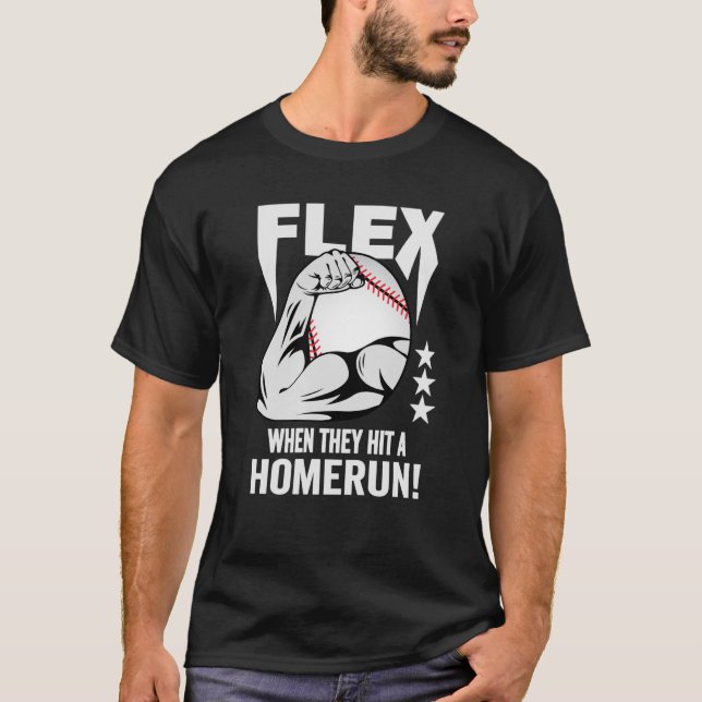 Camiseta Flex Quando Atingem Um Ventilador Homerun Baseball (Frente)