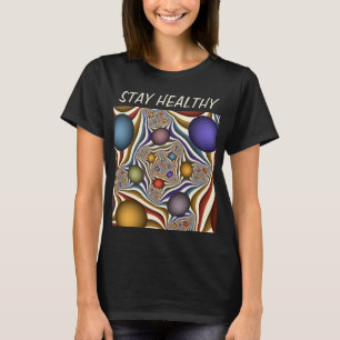 Camiseta Flexibindo Arte Fractal Colorida Abstrato