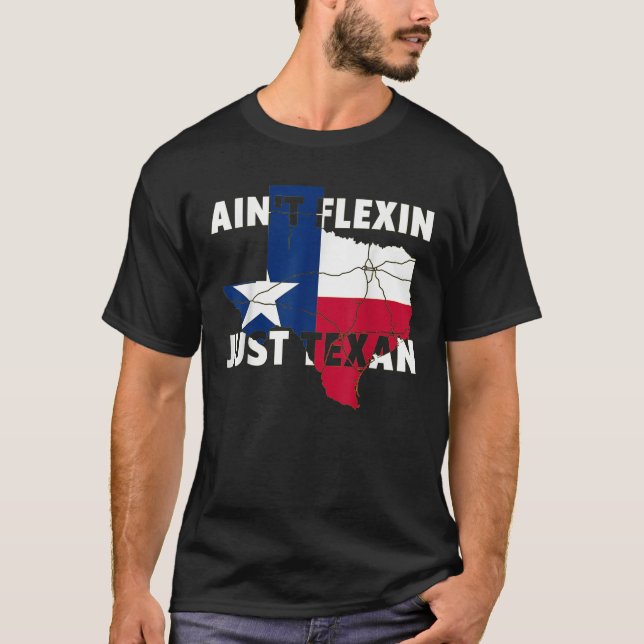 Camiseta Flexin just Texan State map boys (Frente)
