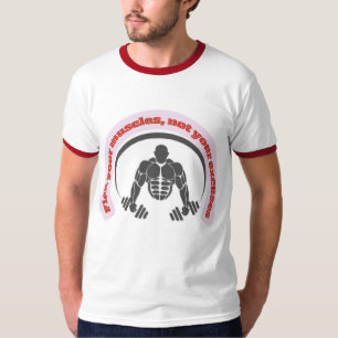 Camiseta flexionar seus músculos