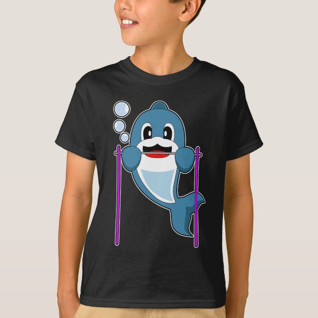 Camiseta Flexões de Golfinhos Fisiculturistas (Frente)