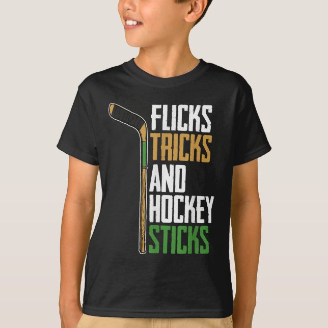 Camiseta Flicks Truques E Sticks De Hóquei - Hóquei De Camp (Frente)