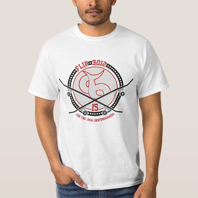 Camiseta Flip Side For The Real Skateboarders (Frente)
