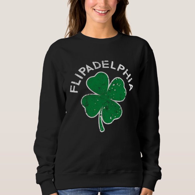 Camiseta Flipadelphia Philadelphia Lucky C St Patrick's Day (Frente)