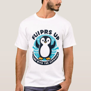 Camiseta Flippers Bonitos Ativista Ambiental Pinguim Para C