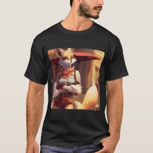 Camiseta Flirt Anthro Furry Fox Girl CasualClothing Dapple