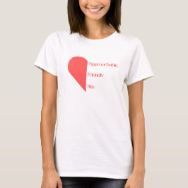 Camiseta Flirting Introverts Red Approachable Friendly Shy