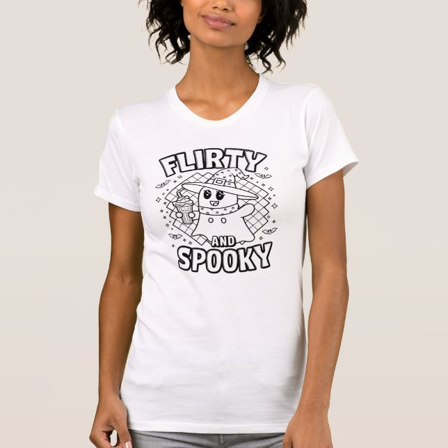 Camiseta Flirty e Spooky Halloween Ghost (Frente)