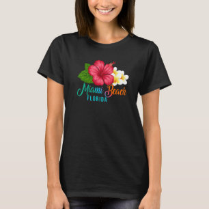 Camiseta Flo Tropical de Hibiscus Flórida de Miami