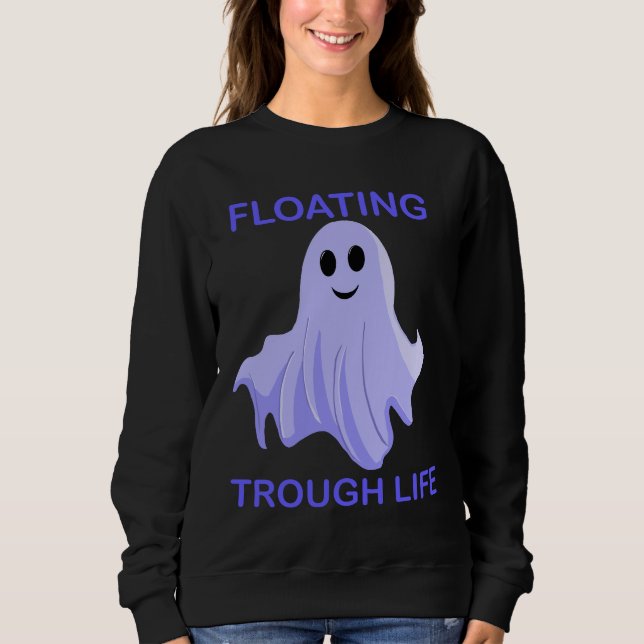 Camiseta Floating Through Life Cute Ghost (Frente)
