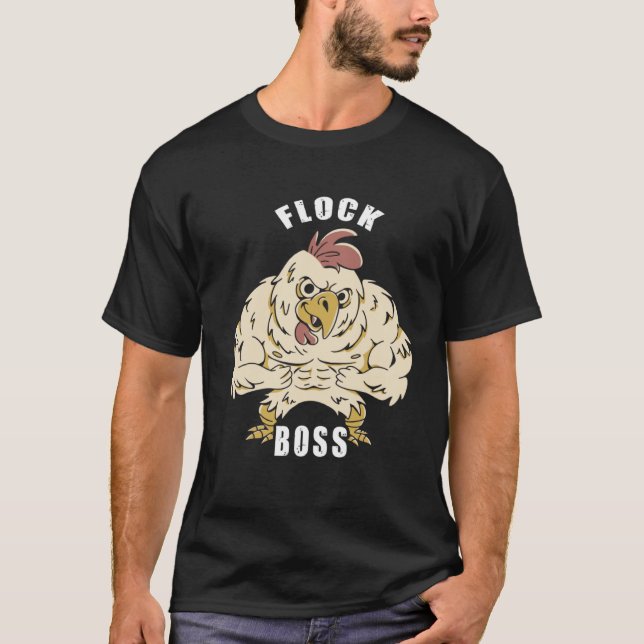 Camiseta Flock Boss flock Boss Huhn Love  Roosters (Frente)
