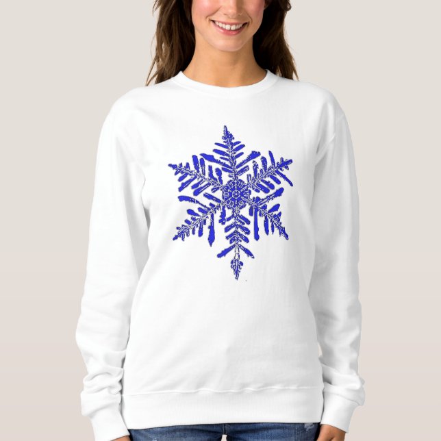 Camiseta Floco de neve azul (Frente)