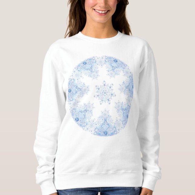 Camiseta Floco de neve azul-gelo (Frente)