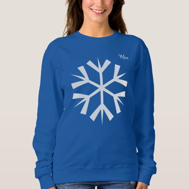 Camiseta Floco de neve Blue Sweater (Frente)