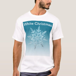 Camiseta Floco de neve bonito com texto de Natal branco