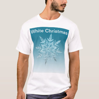 Camiseta Floco de neve bonito com texto de Natal branco