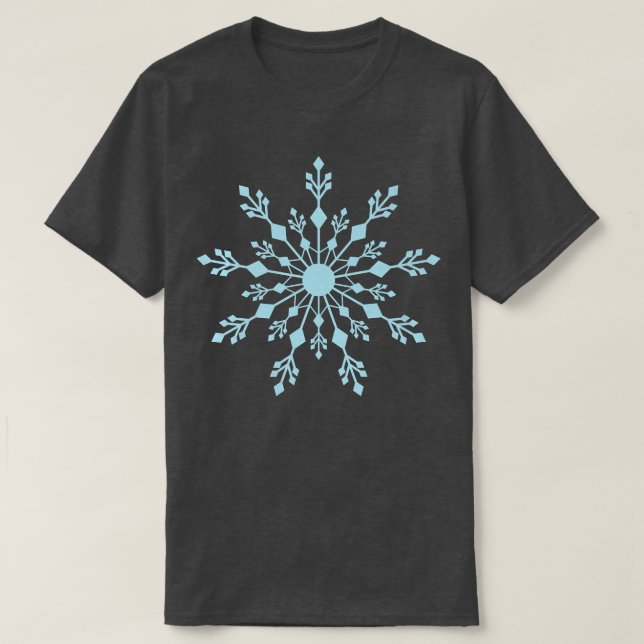 Camiseta Floco de neve como padrão no inverno (Frente do Design)