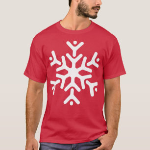 Camiseta Floco de Neve de Desenho de Tendy de Natal