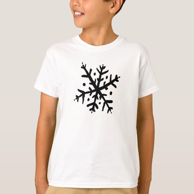Camiseta Floco de neve de flutuação 02 - nd (Frente)
