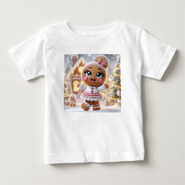 Camiseta Floco de Neve de Gengibre Brilho (Frente)