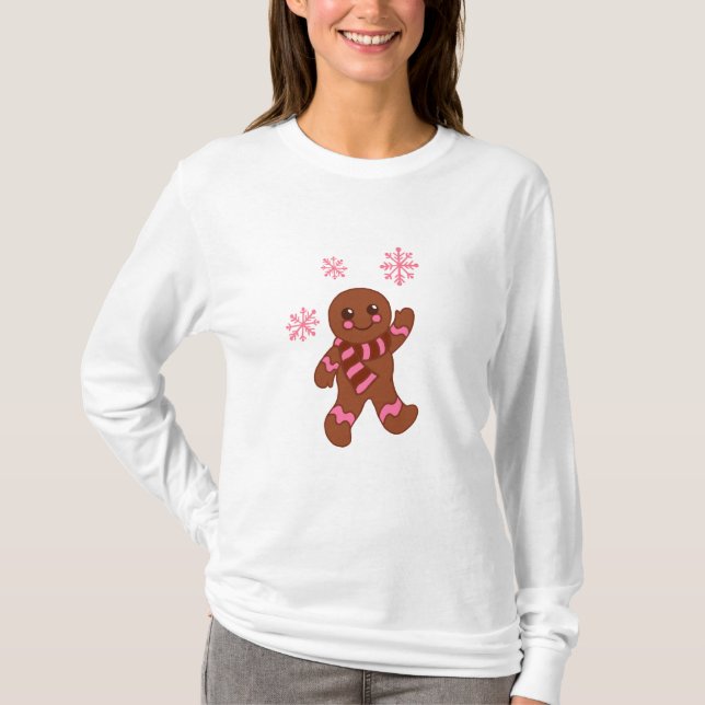 Camiseta Floco de Neve de Pão de Mel (Frente)