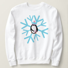 Camiseta Floco de Neve de Pinguim Adorável Natal Inverno