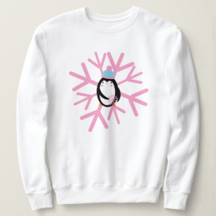 Camiseta Floco de Neve de Pinguim Adorável Natal Inverno