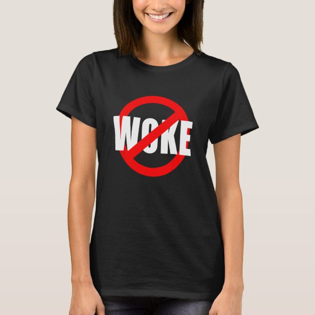 Camiseta Floco de neve de Virtude ANTI WOKE Não-PC Cancelar (Frente)