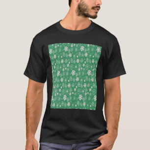 Camiseta Floco de Neve Desenhado À Mão Blizzard Com Fundo