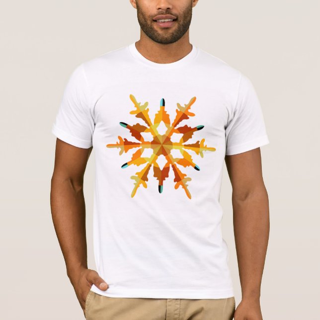 Camiseta Floco de Neve Dourado (Frente)