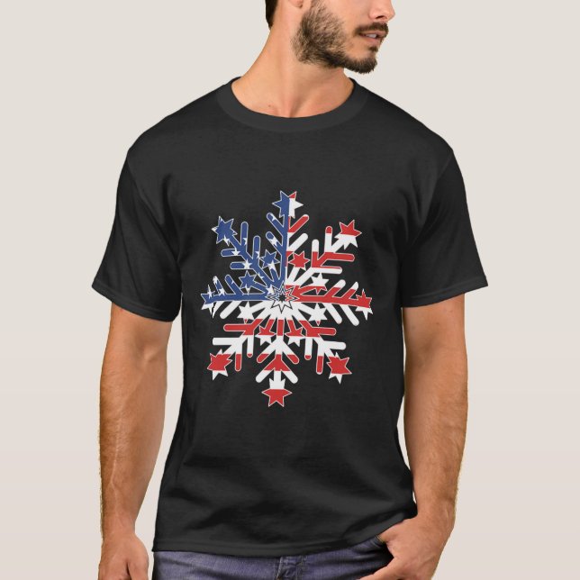 Camiseta Floco de neve - Liberal Democrata Para 4 De Julho (Frente)