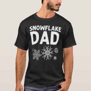 Camiseta Floco de neve para Pais homens gelo neve inverno